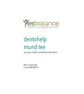 Dentohelp Mundtee - pflegende Mundspülung (15 Pads)